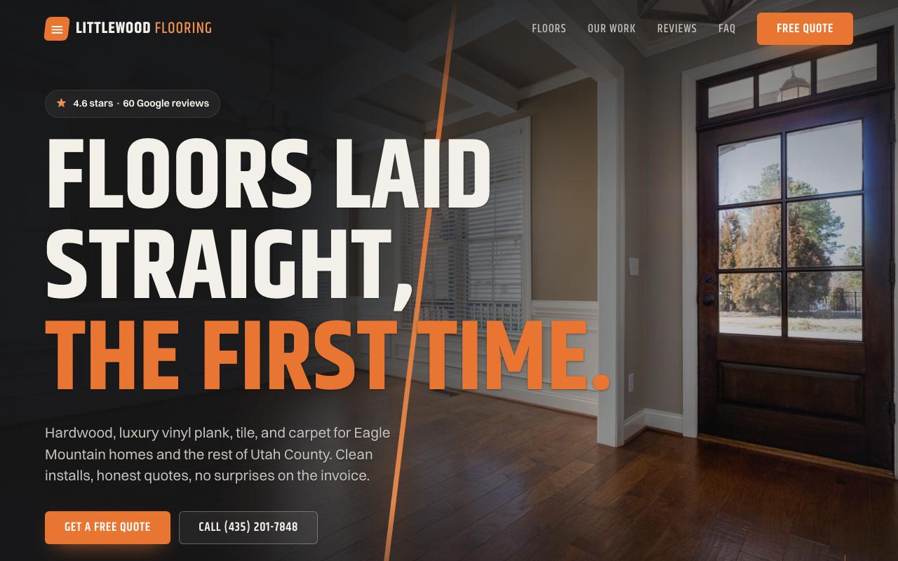 Littlewood Flooring website design