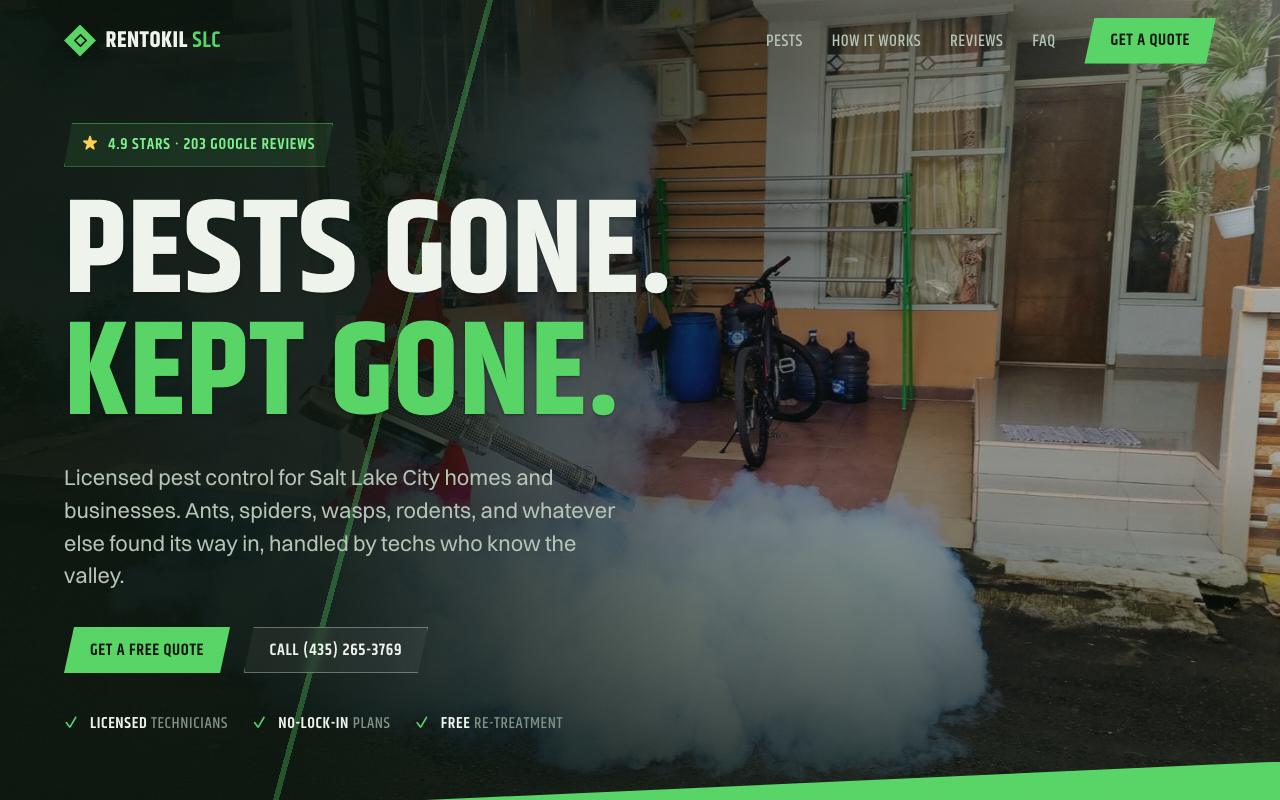 Rentokil website design