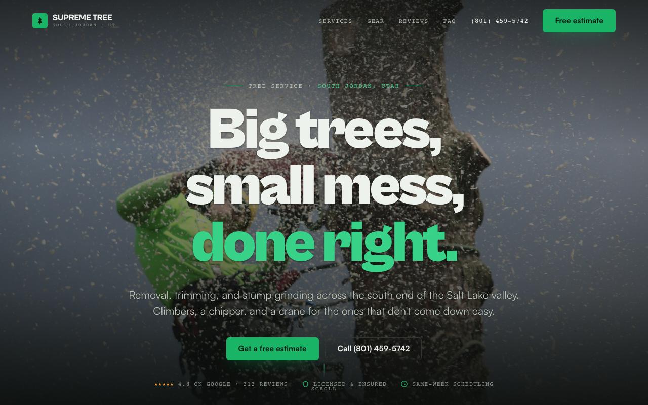 Supreme Tree Experts🌳 website design