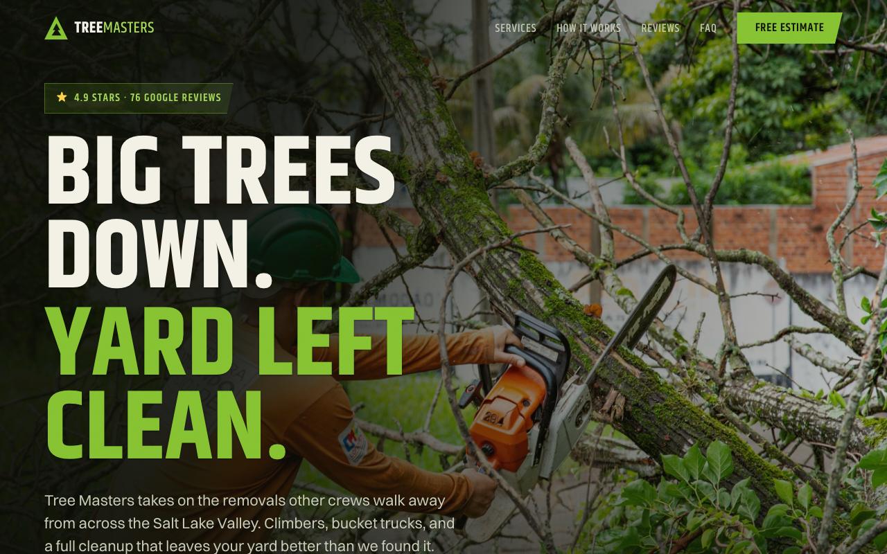 Tree Masters LLC website design