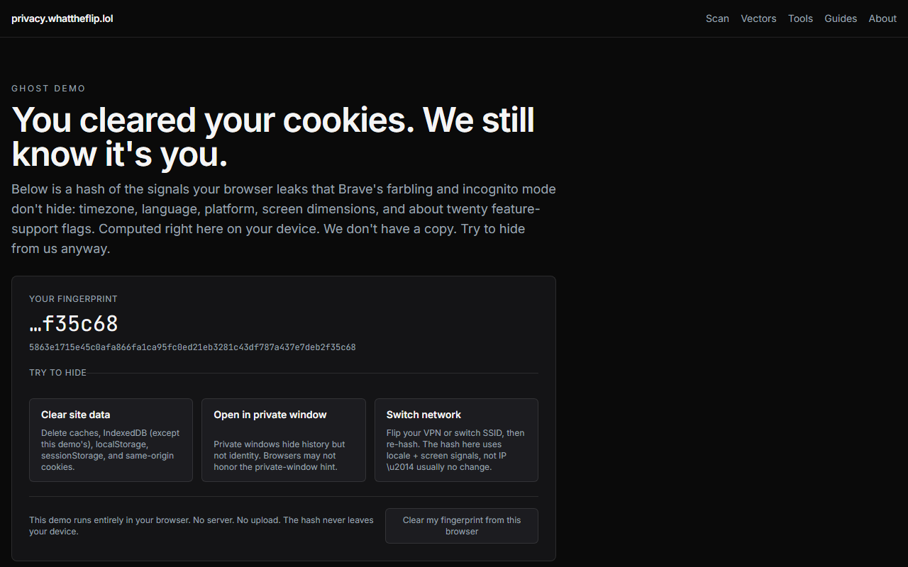 Privacy Ghost screenshot